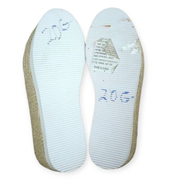 CHARLES BY CHARLES DAVID SKY BLUE SNAKE PRINT ESPADRILLS SZ.6 EUC - Picture 10 of 11